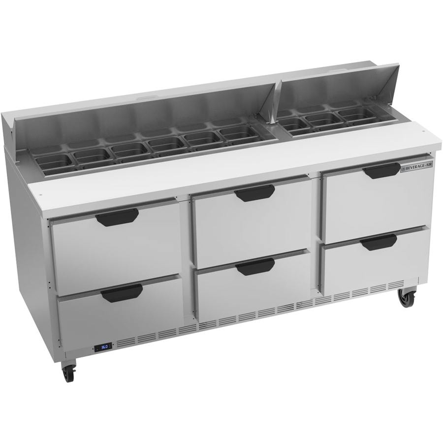 Beverage Air SPED72HC-18-6, 72" Sandwich Prep Table with Drawers