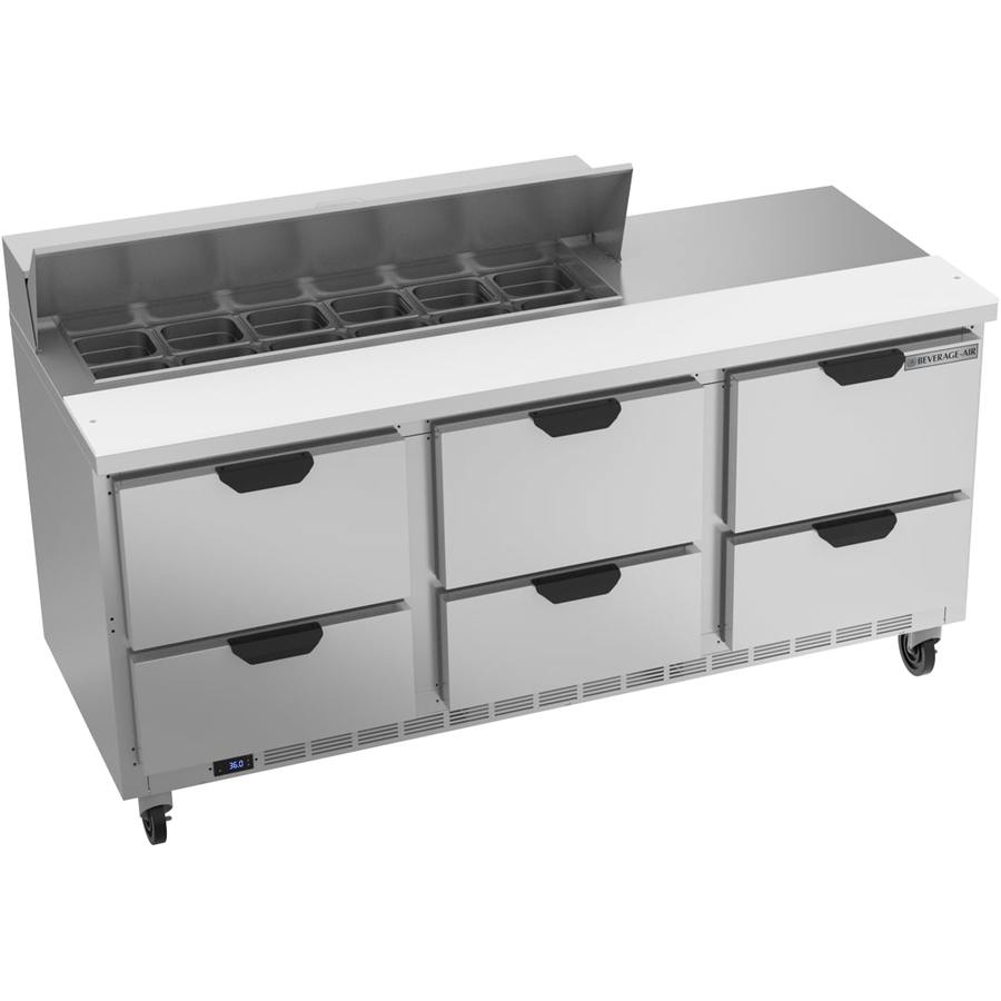 Beverage Air SPED72HC-12-6, 72" Sandwich Prep Table with Drawers