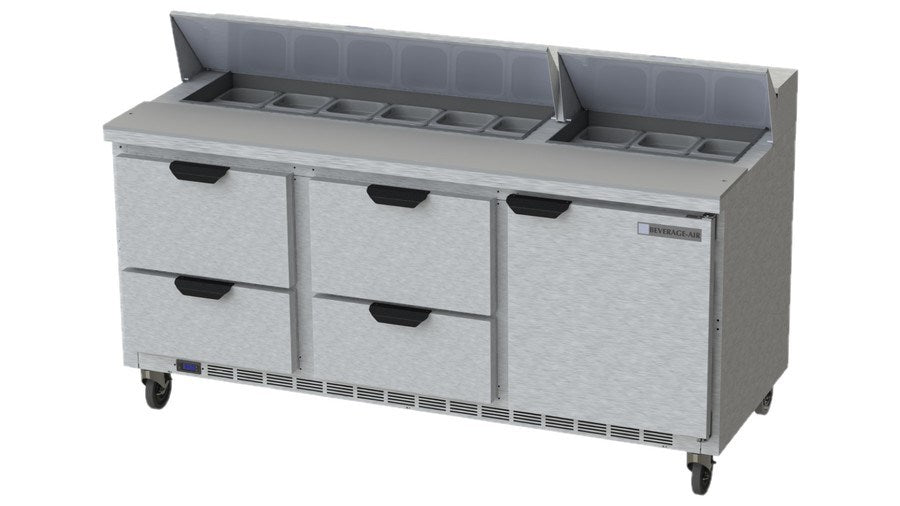 Beverage Air SPED72HC-18-4, 72" Food Prep Table with Drawers
