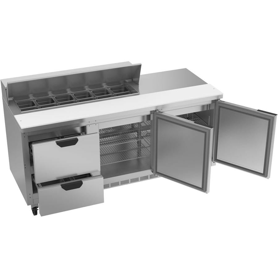 Beverage Air SPED72HC-12-2, 72" Sandwich Prep Table with Drawers