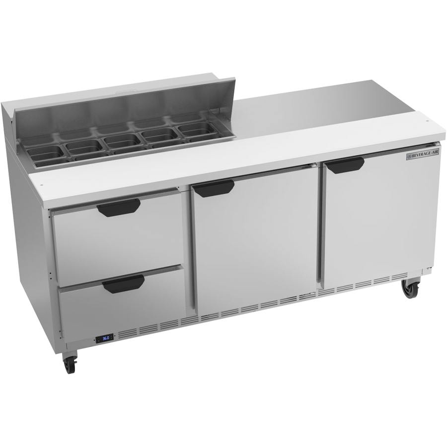 Beverage Air SPED72HC-10-2, 72" Sandwich Prep Table with Drawers