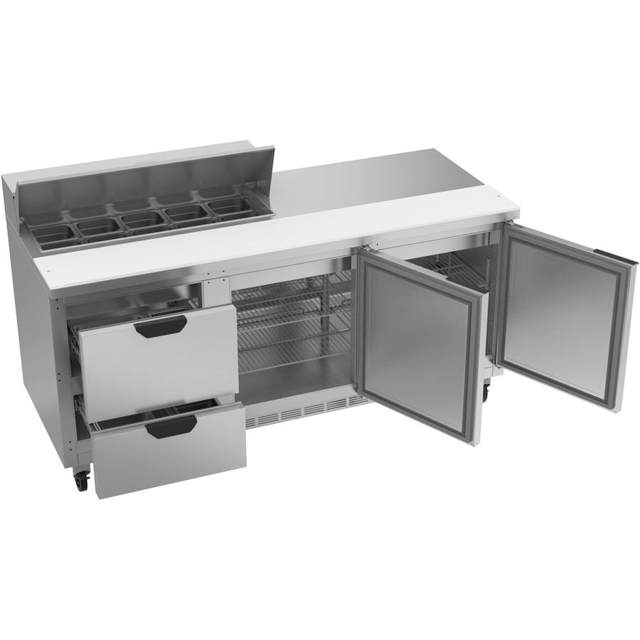 Beverage Air SPED72HC-10-2, 72" Sandwich Prep Table with Drawers