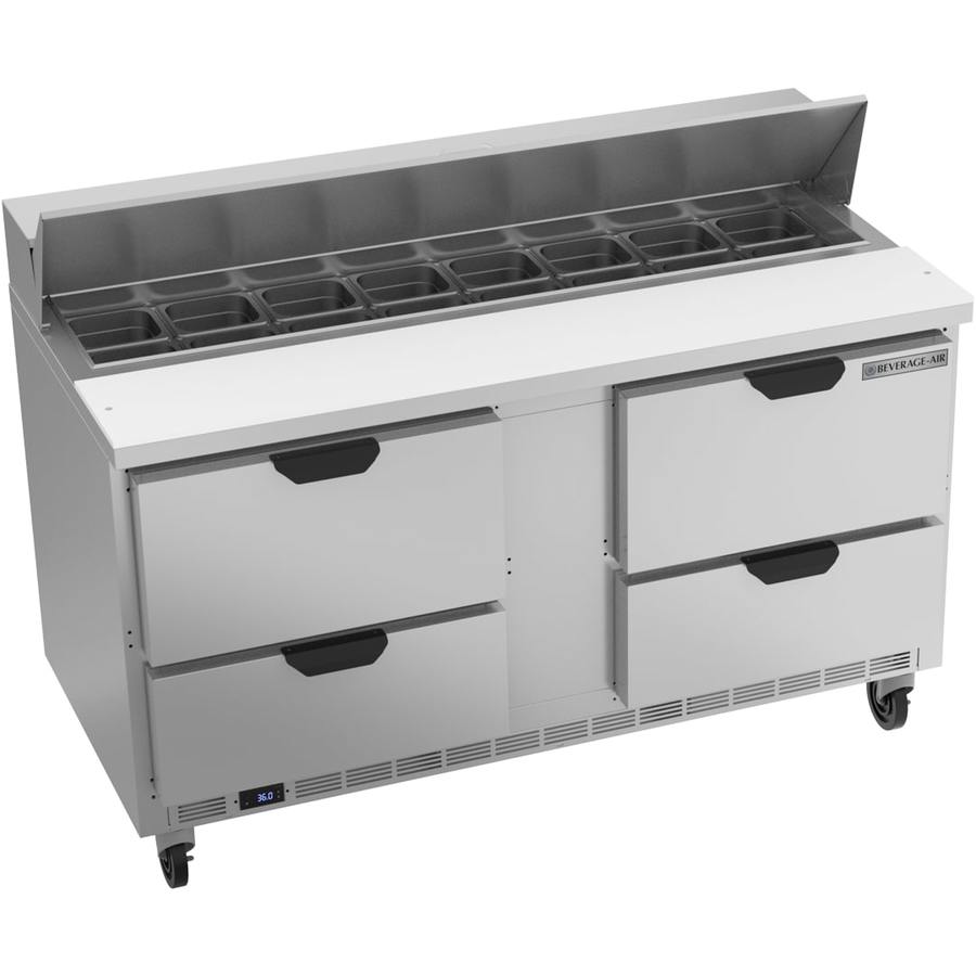 Beverage Air SPED60HC-16-4, 60" Sandwich Prep Table with Drawers