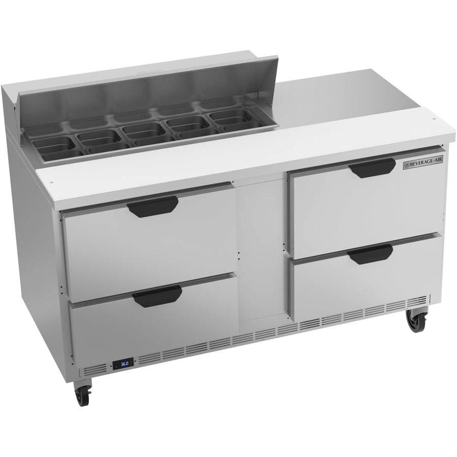 Beverage Air SPED60HC-10-4, 60" Sandwich Prep Table with Drawers