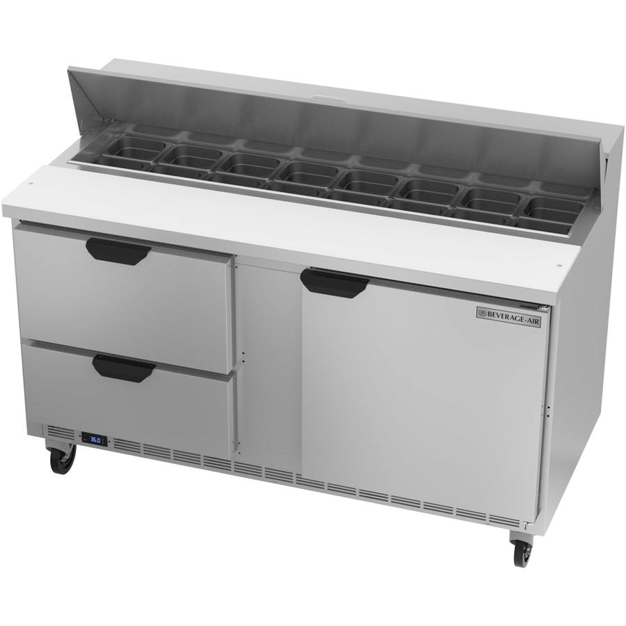 Beverage Air SPED60HC-16-2, 60" Sandwich Prep Table with Drawers