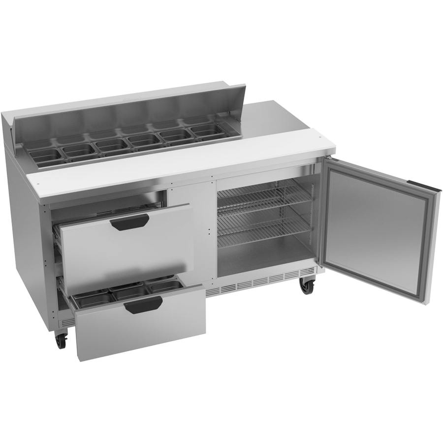 Beverage Air SPED60HC-12-2, 60" Sandwich Prep Table with Drawers
