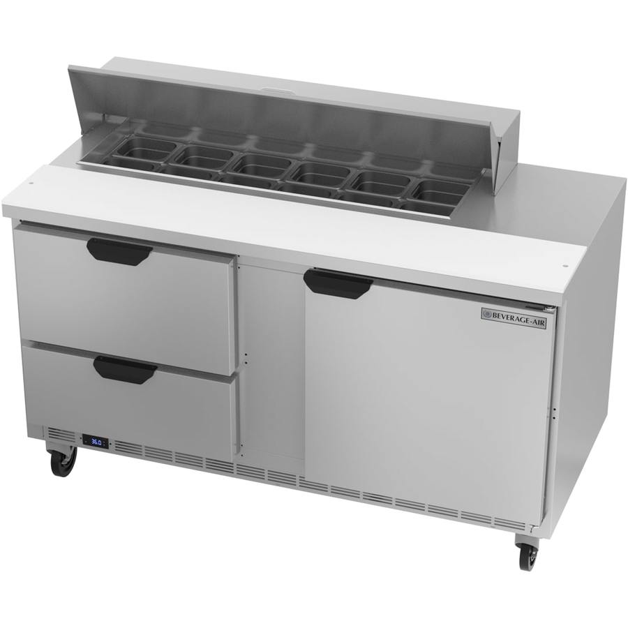 Beverage Air SPED60HC-12-2, 60" Sandwich Prep Table with Drawers