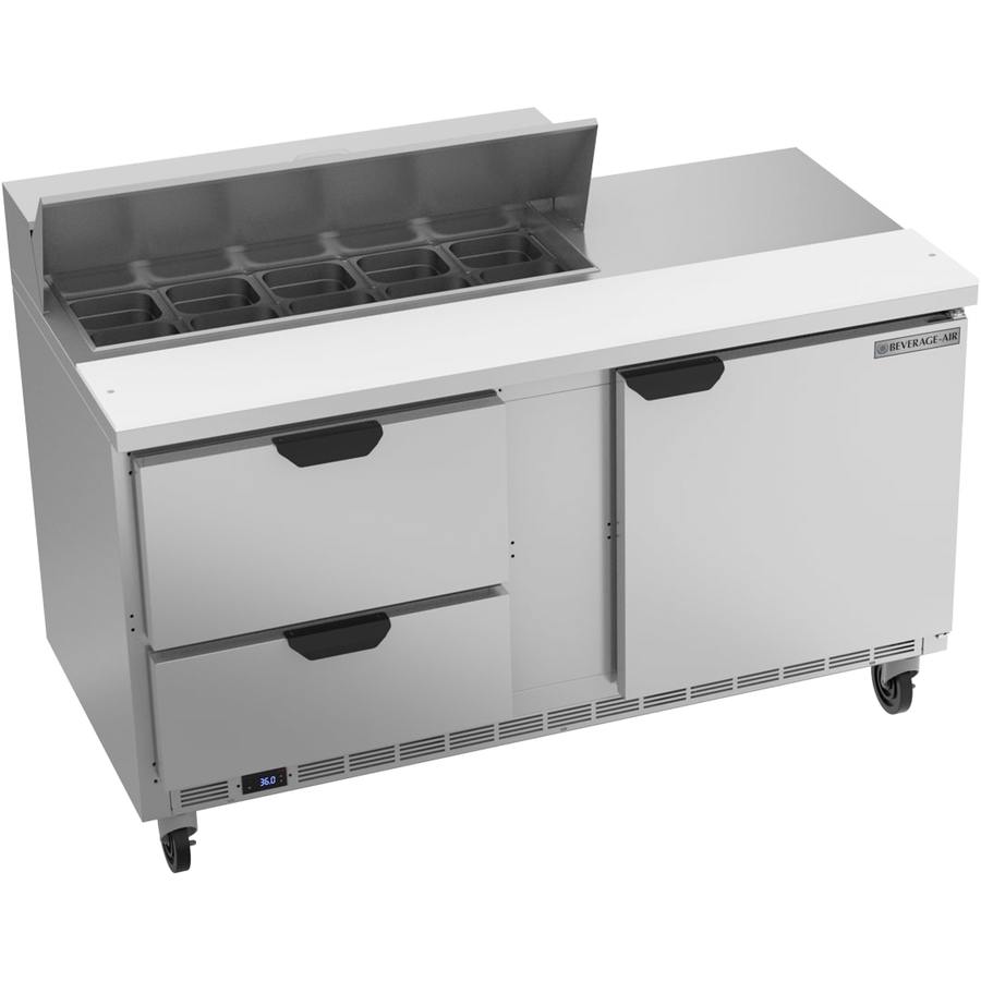 Beverage Air SPED60HC-10-2, 60" Sandwich Prep Table with Drawers