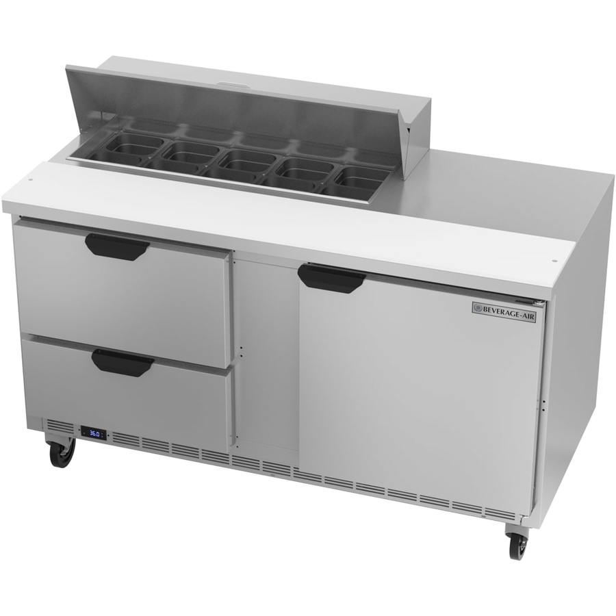 Beverage Air SPED60HC-10-2, 60" Sandwich Prep Table with Drawers