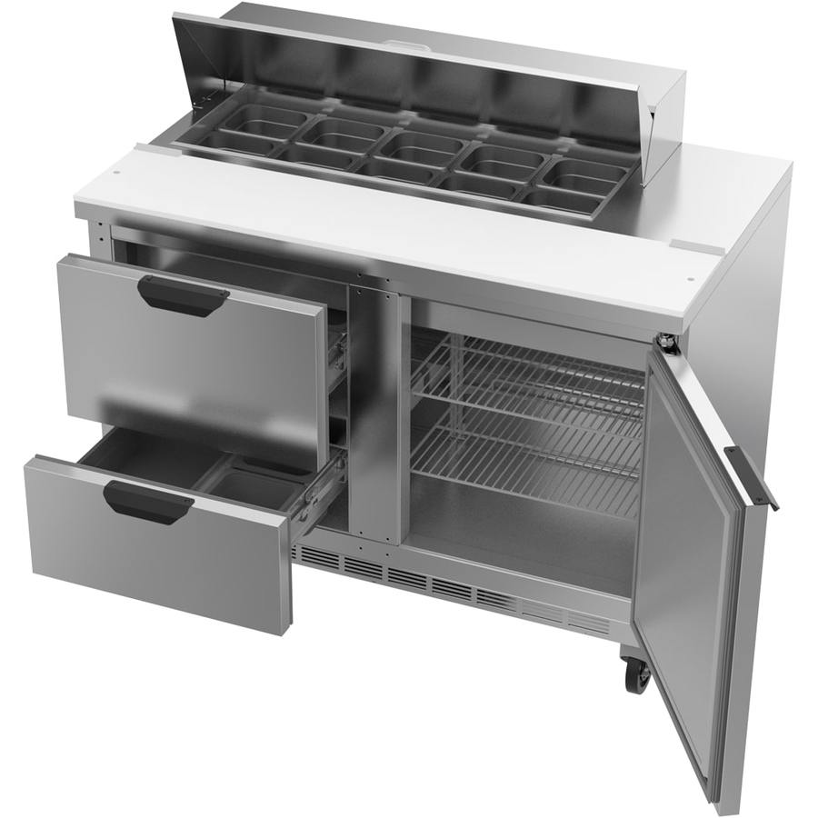 Beverage Air SPED48HC-10-2, 48" Sandwich Prep Table with Drawers