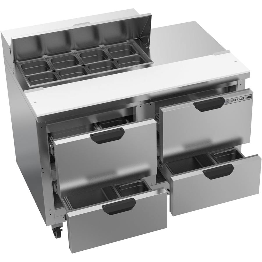 Beverage Air SPED48HC-08-4, 48" Sandwich Prep Table with Drawers