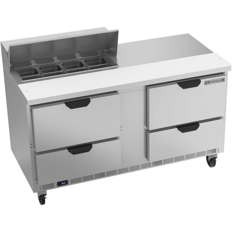 Beverage Air SPED60HC-08-4, 60" Sandwich Prep Table with Drawers