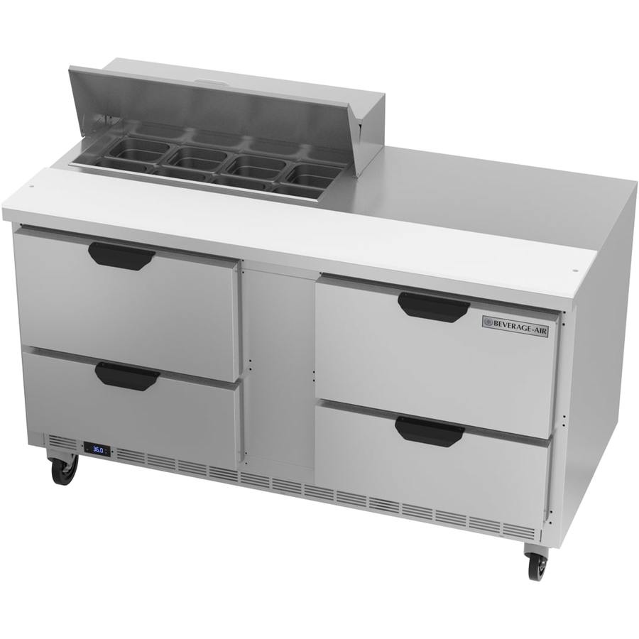 Beverage Air SPED60HC-08-4, 60" Sandwich Prep Table with Drawers