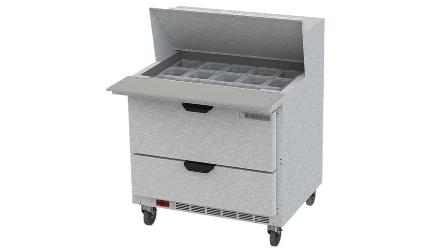 Beverage Air SPED36HC-15M-2, 36" Sandwich Prep Table Mega Top