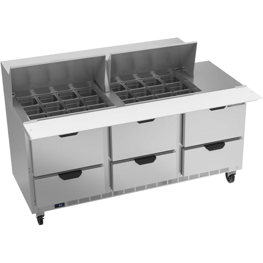 Beverage Air SPED72HC-24M-6, 72" Mega Top Sandwich Prep Table with Drawers