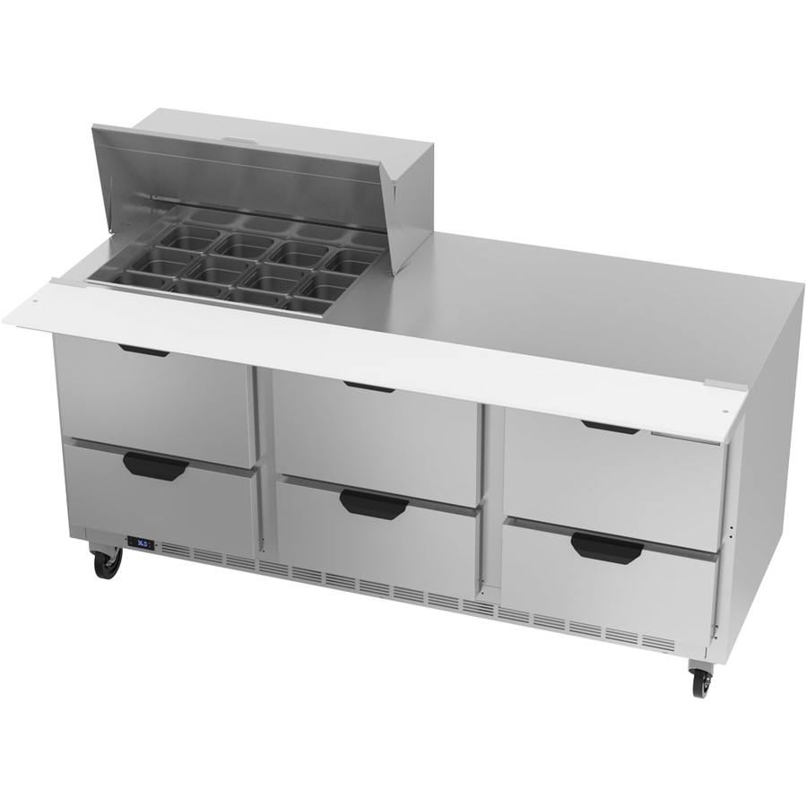 Beverage Air SPED72HC-12M-6, 72" Mega Top Sandwich Prep Table with Drawers