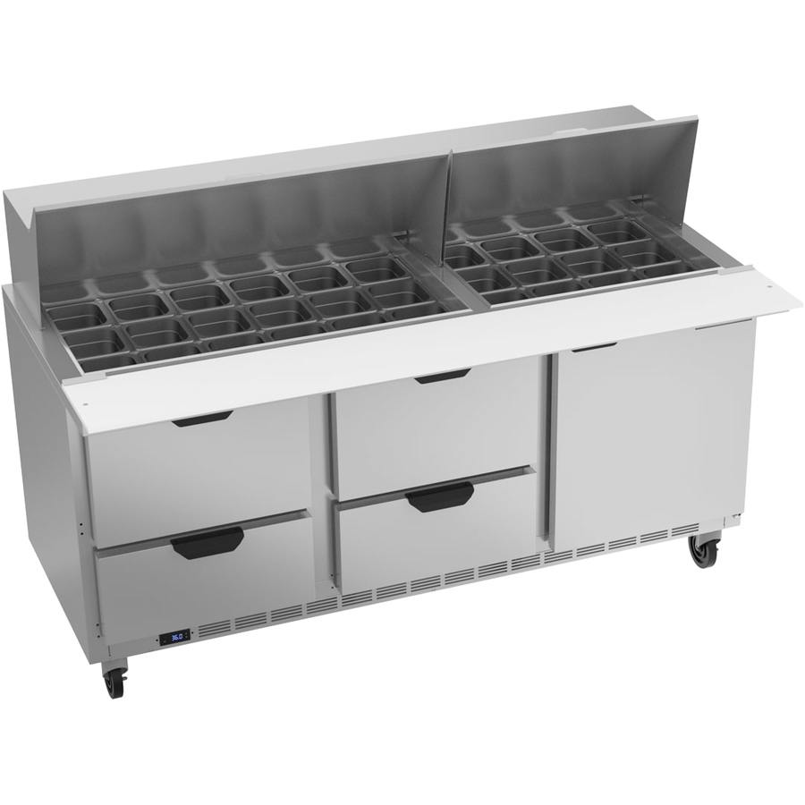 Beverage Air SPED72HC-30M-4, 72" Mega Top Sandwich Prep Table with Drawers