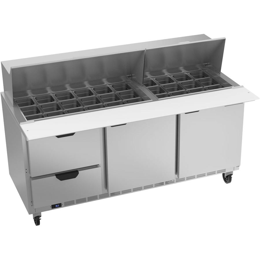 Beverage Air SPED72HC-30M-2, 72" Mega Top Sandwich Prep Table with Drawers