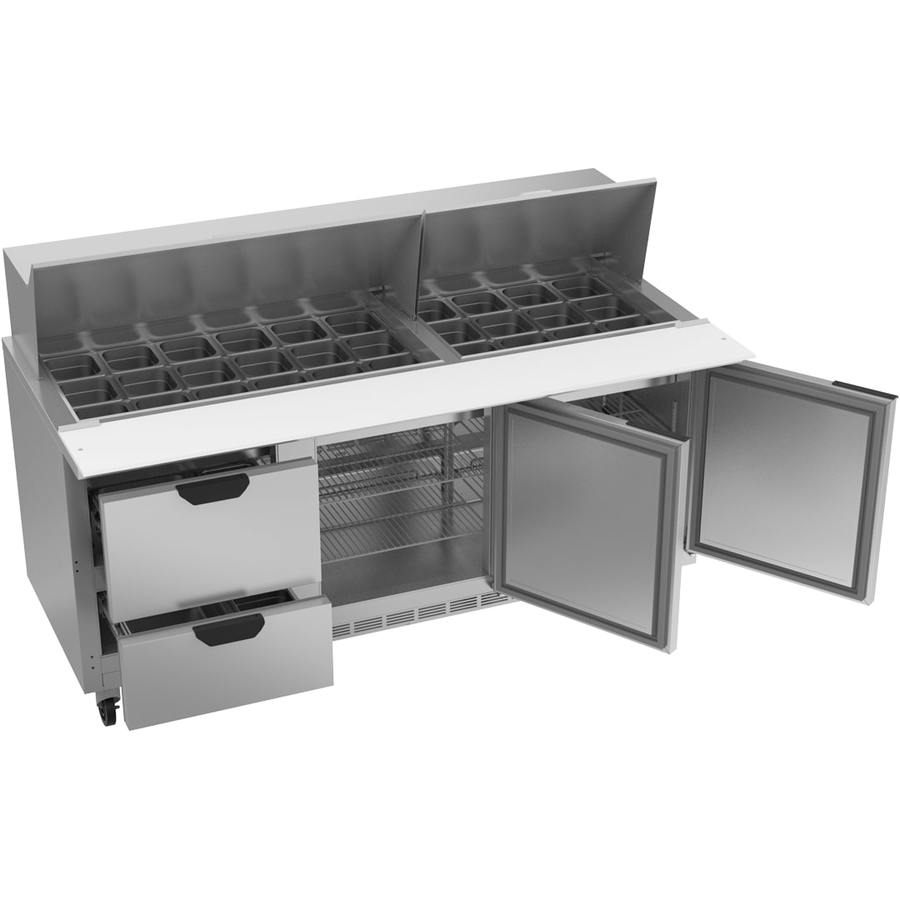 Beverage Air SPED72HC-30M-2, 72" Mega Top Sandwich Prep Table with Drawers