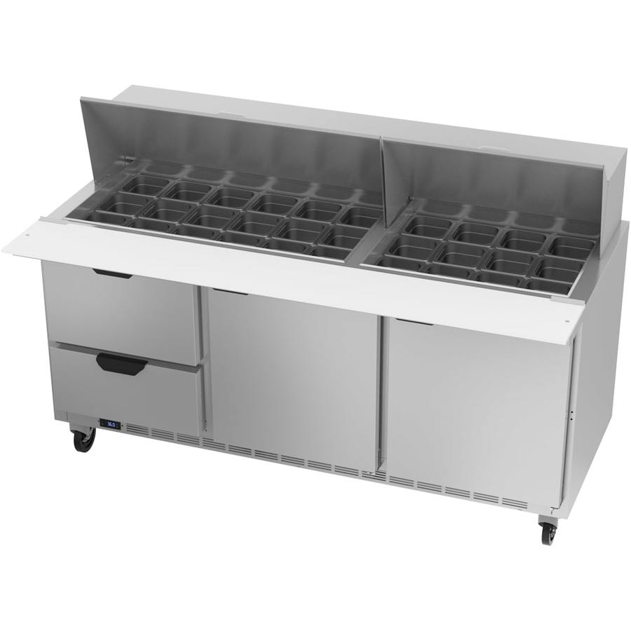 Beverage Air SPED72HC-30M-2, 72" Mega Top Sandwich Prep Table with Drawers