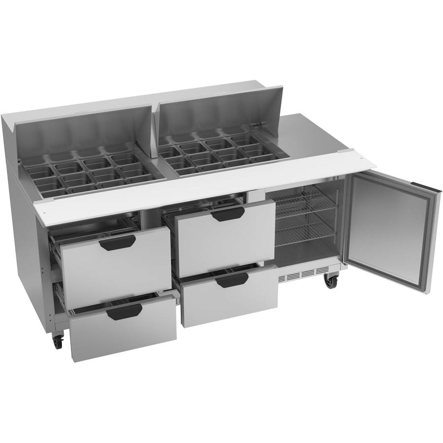 Beverage Air SPED72HC-24M-4, 72" Mega Top Sandwich Prep Table with Drawers