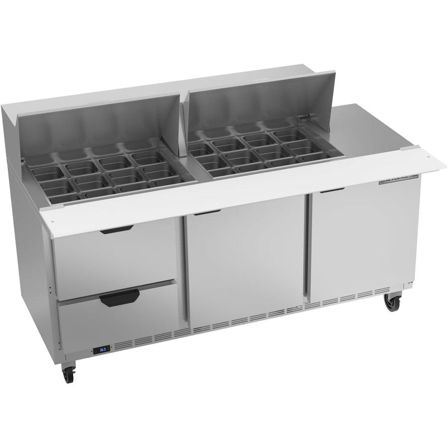 Beverage Air SPED72HC-24M-2, 72" Mega Top Sandwich Prep Table with Drawers