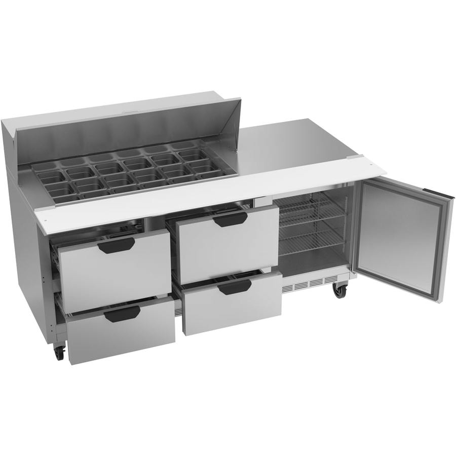 Beverage Air SPED72HC-18M-4, 72" Mega Top Sandwich Prep Table with Drawers