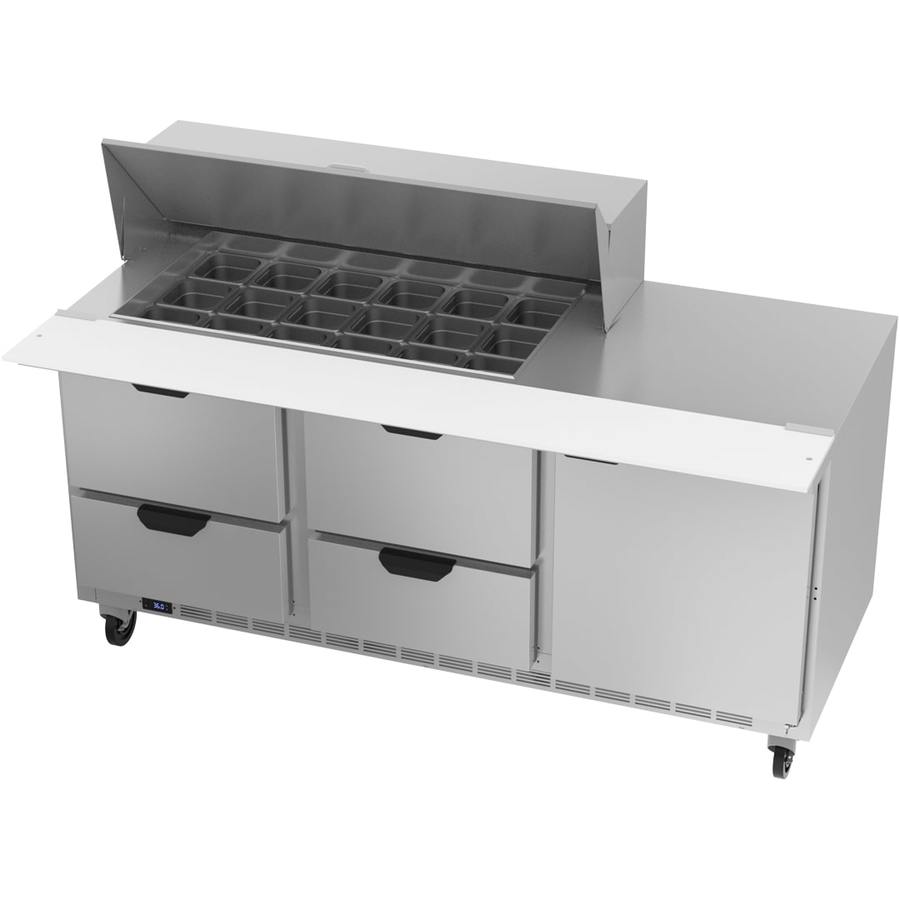 Beverage Air SPED72HC-18M-4, 72" Mega Top Sandwich Prep Table with Drawers
