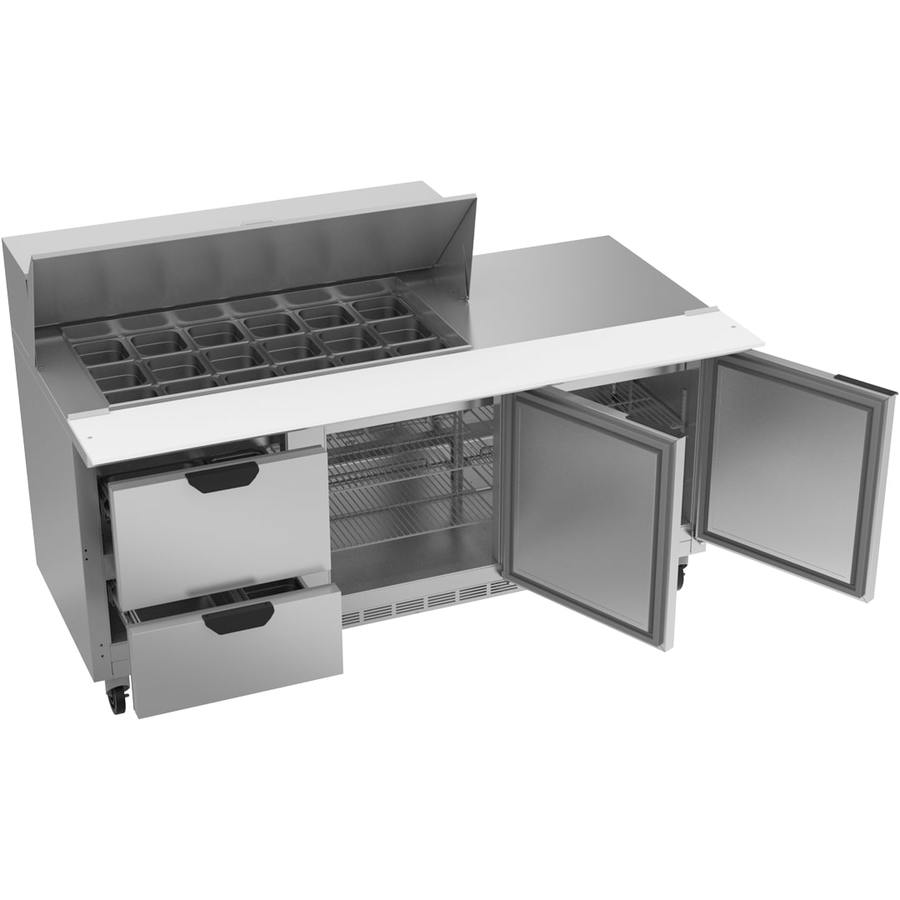 Beverage Air SPED72HC-18M-2, 72" Mega Top Sandwich Prep Table with Drawers