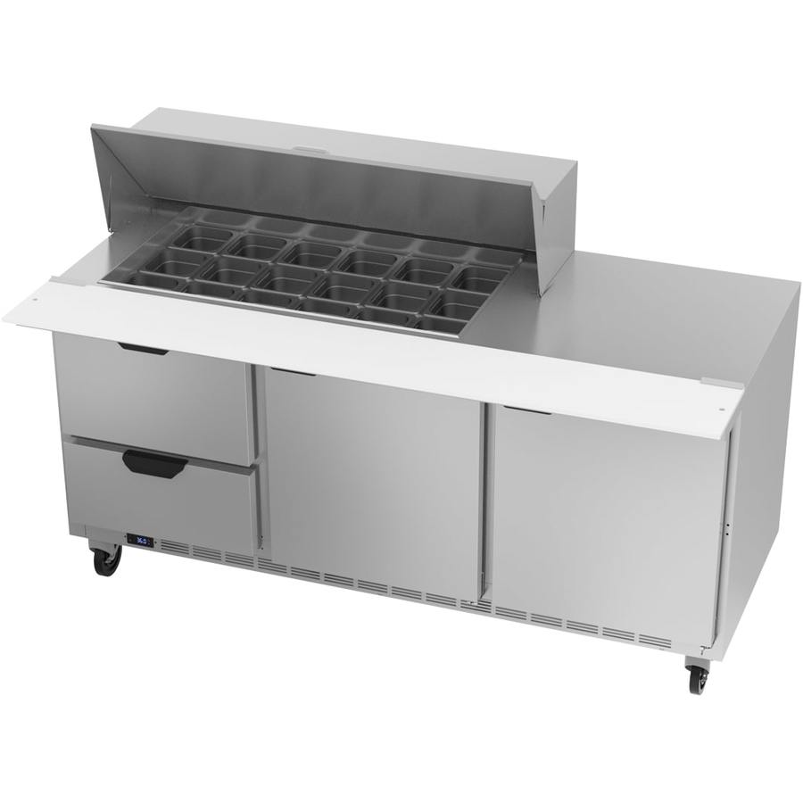 Beverage Air SPED72HC-18M-2, 72" Mega Top Sandwich Prep Table with Drawers