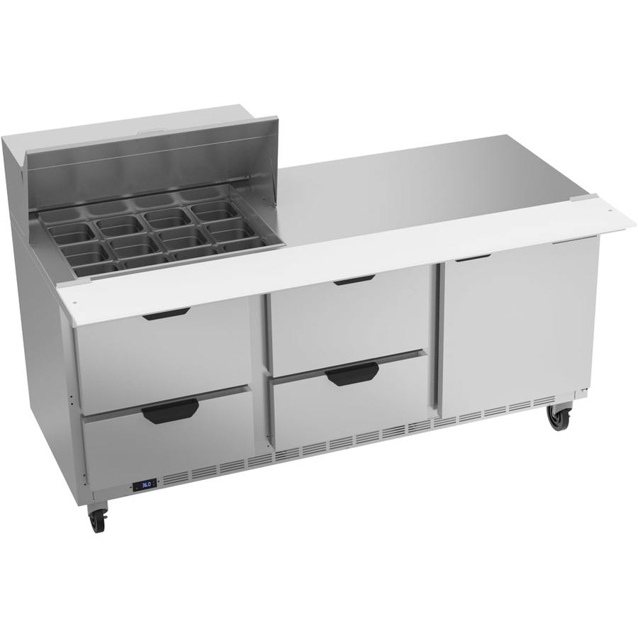 Beverage Air SPED72HC-12M-4, 72" Mega Top Sandwich Prep Table with Drawers
