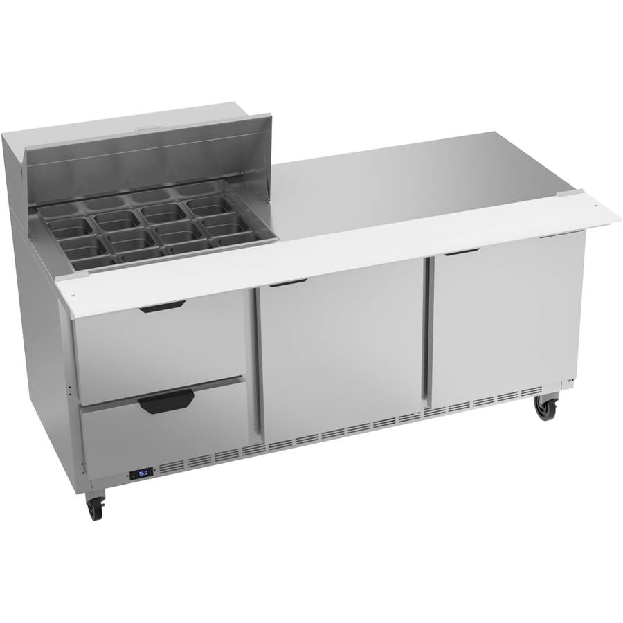 Beverage Air SPED72HC-12M-2, 72" Mega Top Sandwich Prep Table with Drawers