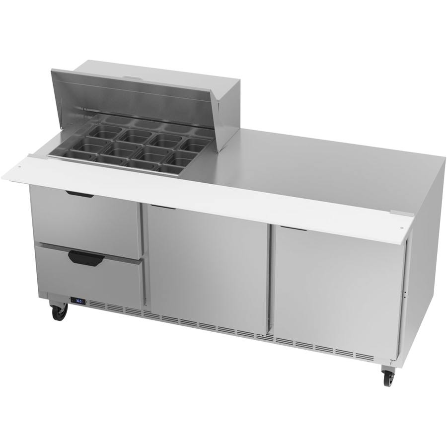 Beverage Air SPED72HC-12M-2, 72" Mega Top Sandwich Prep Table with Drawers