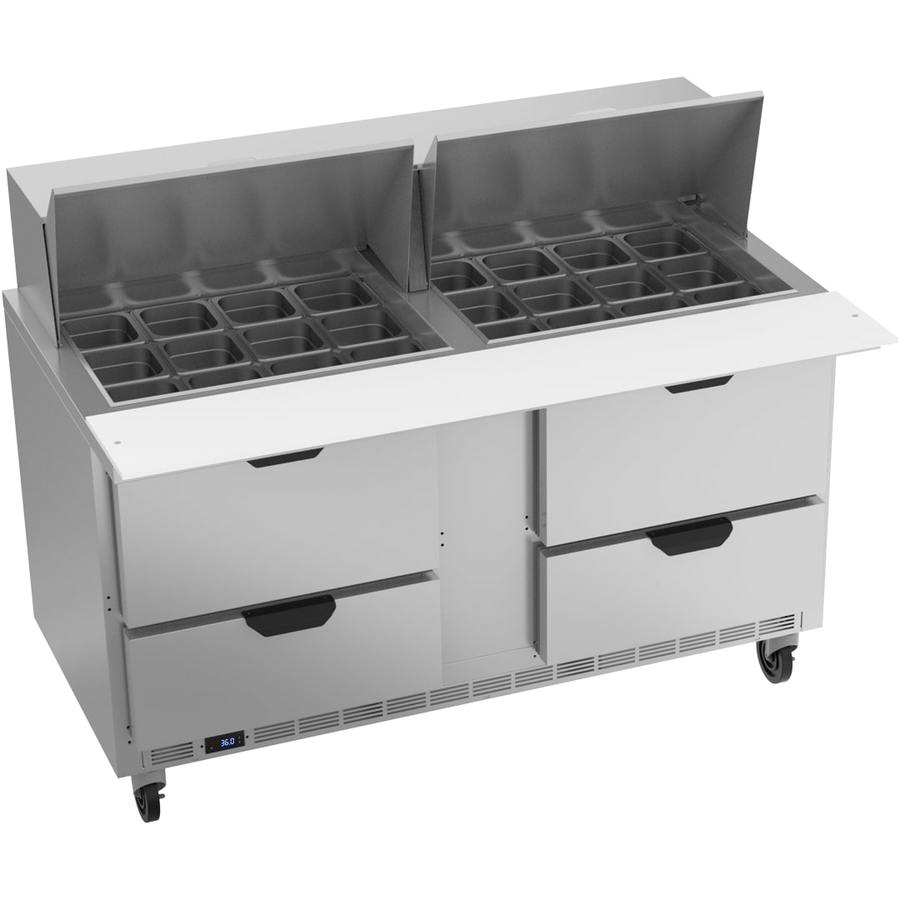 Beverage Air SPED60HC-24M-4, 60" Mega Top Sandwich Prep Table with Drawers