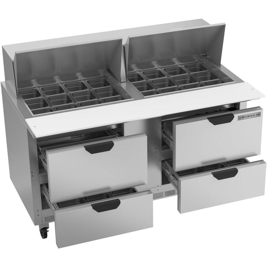 Beverage Air SPED60HC-24M-4, 60" Mega Top Sandwich Prep Table with Drawers