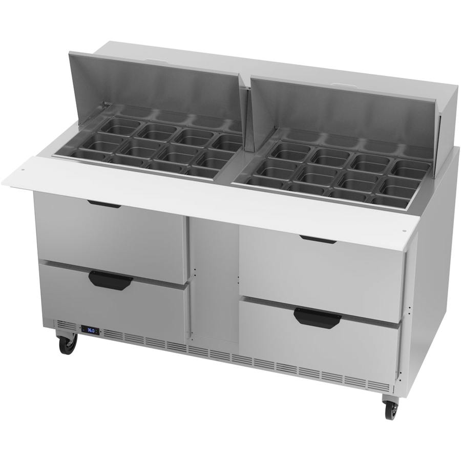 Beverage Air SPED60HC-24M-4, 60" Mega Top Sandwich Prep Table with Drawers