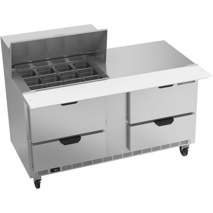 Beverage Air SPED60HC-12M-4, 60" Mega Top Sandwich Prep Table with Drawers