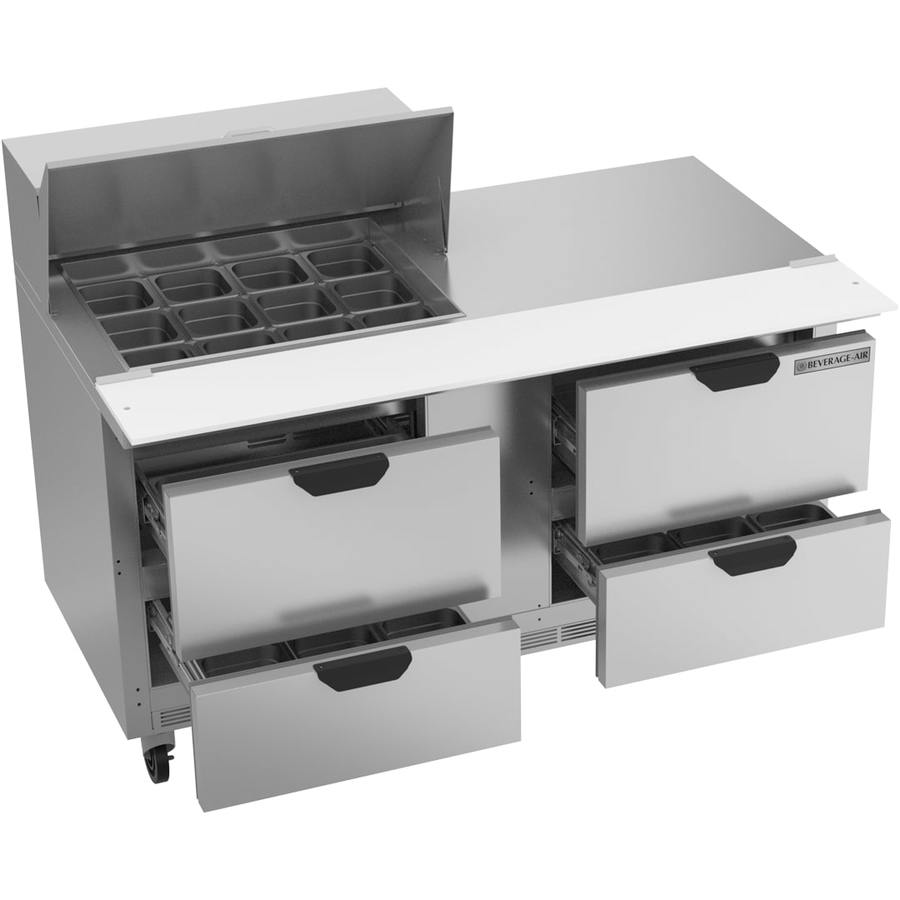 Beverage Air SPED60HC-12M-4, 60" Mega Top Sandwich Prep Table with Drawers