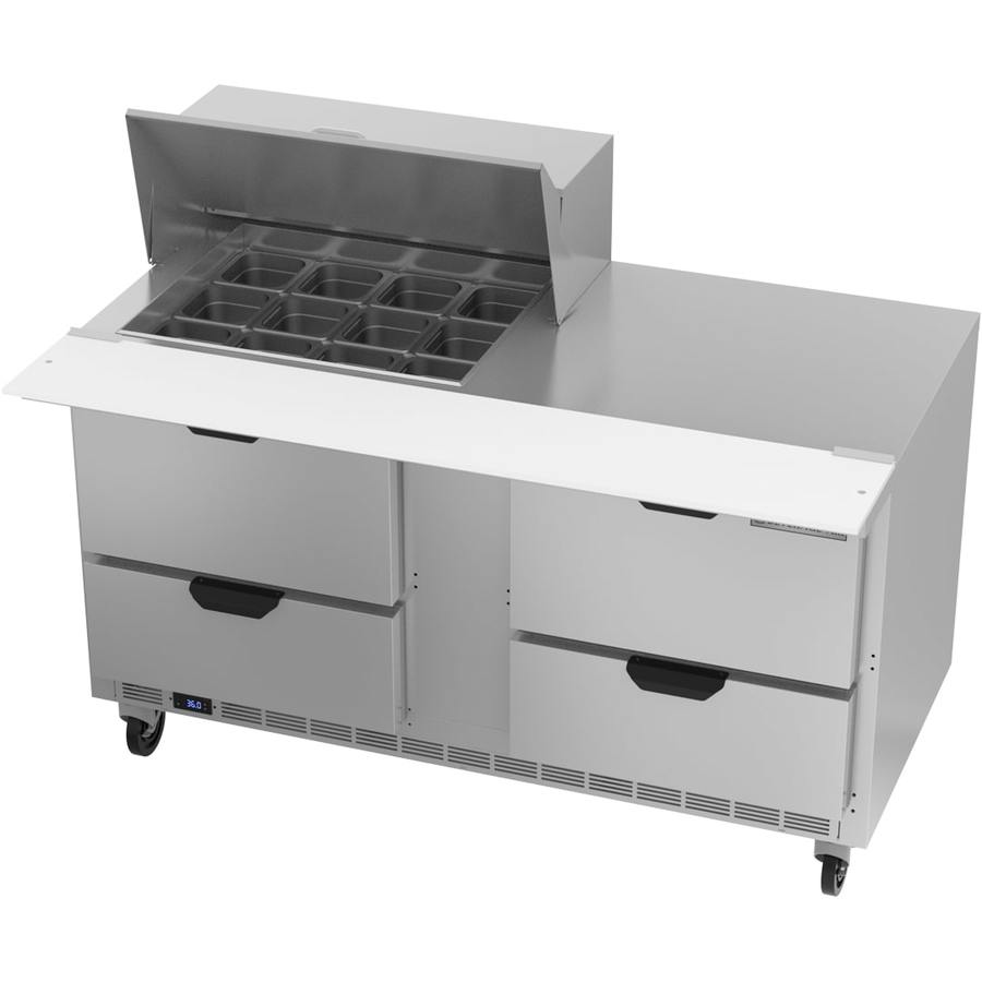 Beverage Air SPED60HC-12M-4, 60" Mega Top Sandwich Prep Table with Drawers