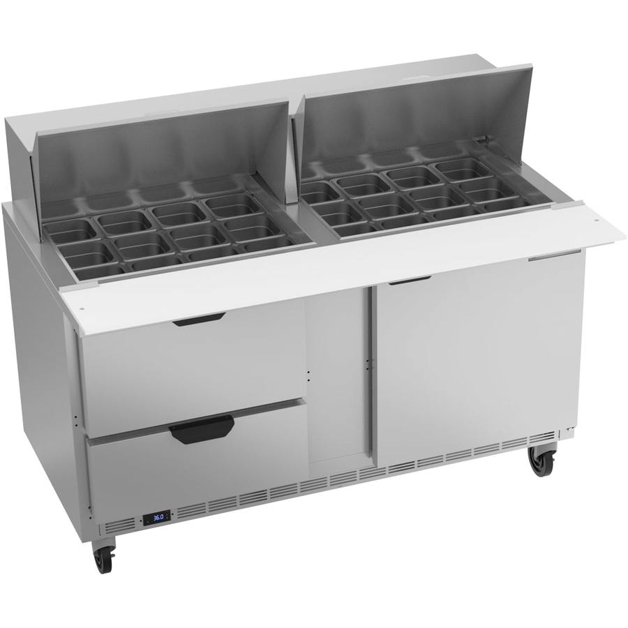 Beverage Air SPED60HC-24M-2, 60" Sandwich Prep Table Mega Top With Drawers