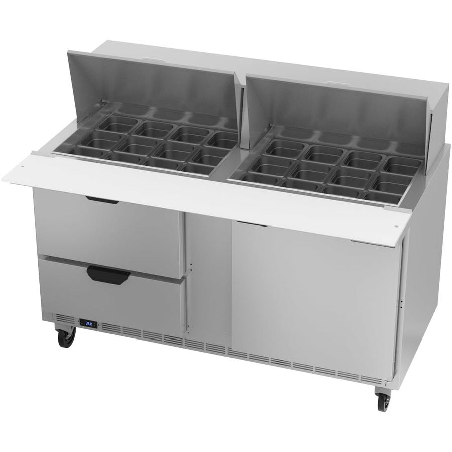 Beverage Air SPED60HC-24M-2, 60" Sandwich Prep Table Mega Top With Drawers