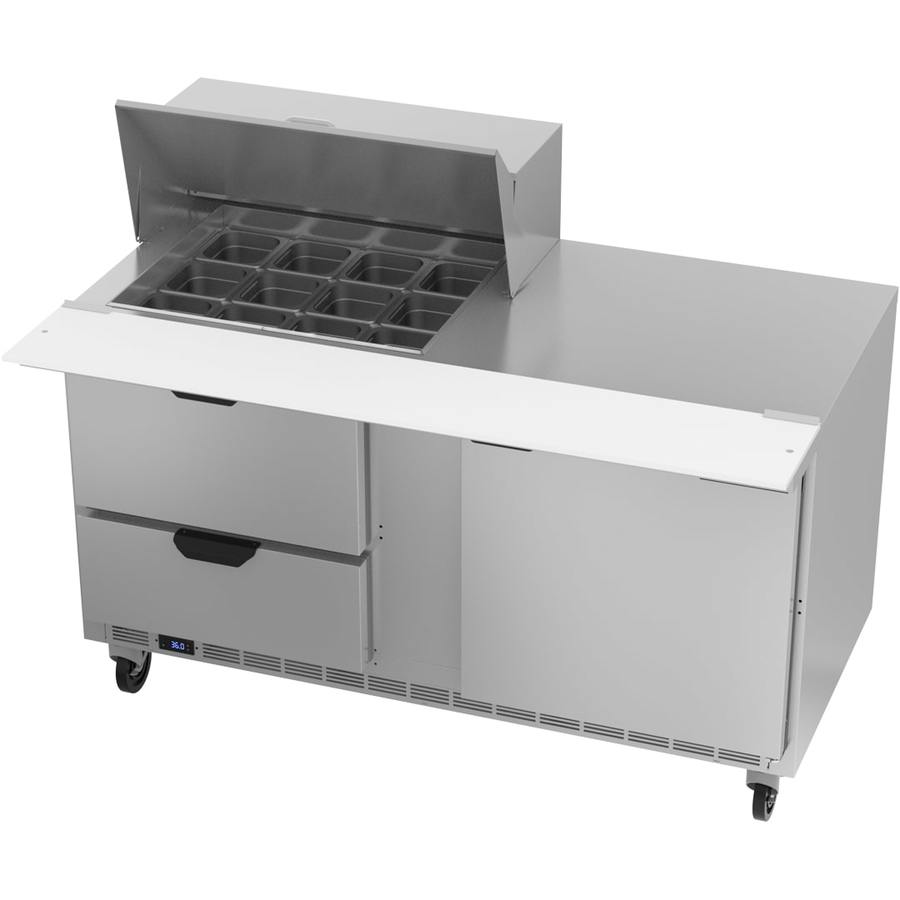 Beverage Air SPED60HC-12M-2, 60" Mega Top Sandwich Prep Table with Drawers