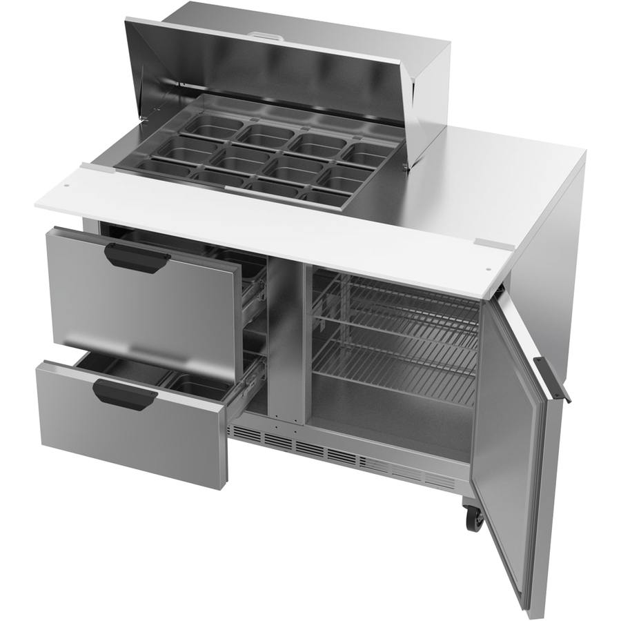 Beverage Air SPED48HC-12M-2, 48" Sandwich Prep Table Mega Top