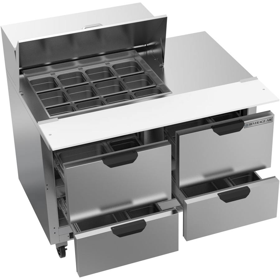 Beverage Air SPED48HC-12M-4, 48" Sandwich Prep Table Mega Top