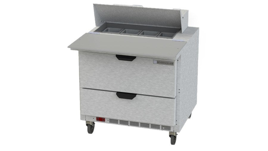 Beverage Air SPED36HC-08C-2, 36" Sandwich Prep Table With 17” Cutting Board