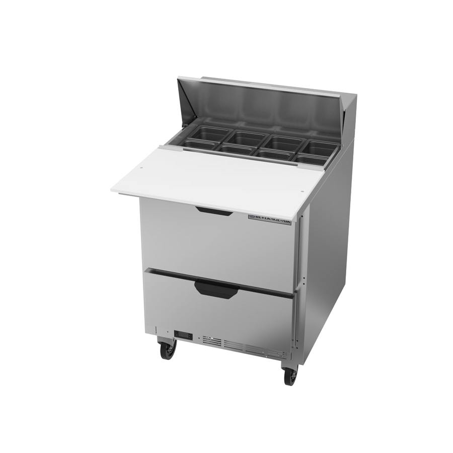 Beverage Air SPED27HC-C-B, 27" Sandwich Prep Table With Drawers & 17” Cutting Board