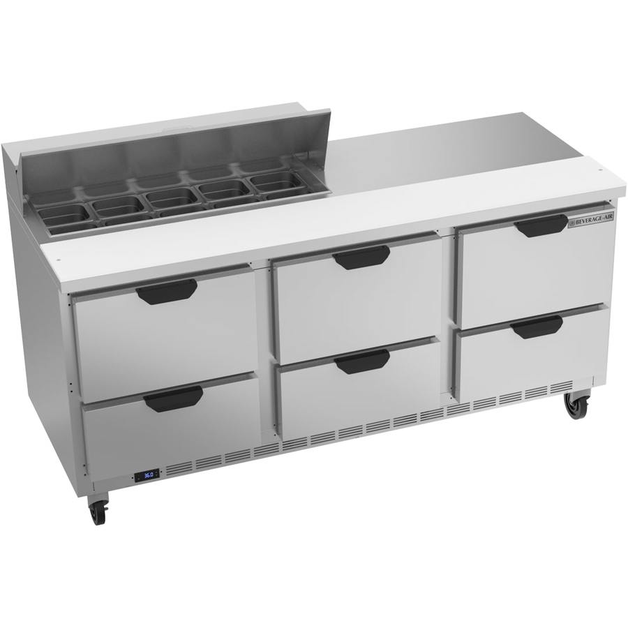 Beverage Air SPED72HC-10-6, 72" Sandwich Prep Table with Drawers