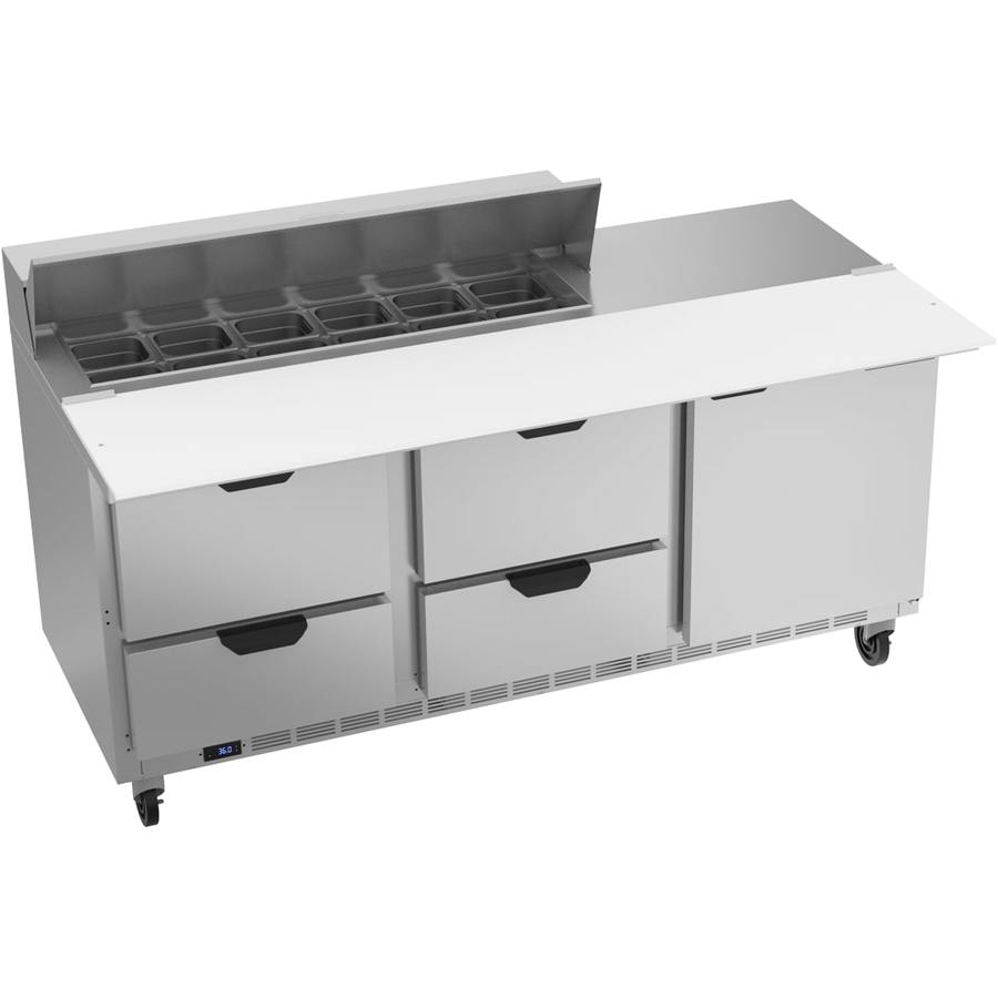 Beverage Air SPED72HC-12C-4, 72" Sandwich Prep Table with Drawers & 17” Cutting Board