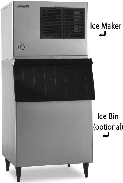 Hoshizaki KML-325MAJ, 380 Lbs Ice/24Hr, Crescent Cube Ice Machine, Air Cooled