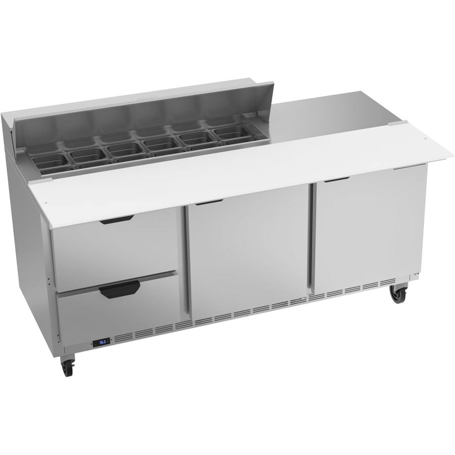 Beverage Air SPED72HC-12C-2, 72" Sandwich Prep Table with Drawers & 17” Cutting Board